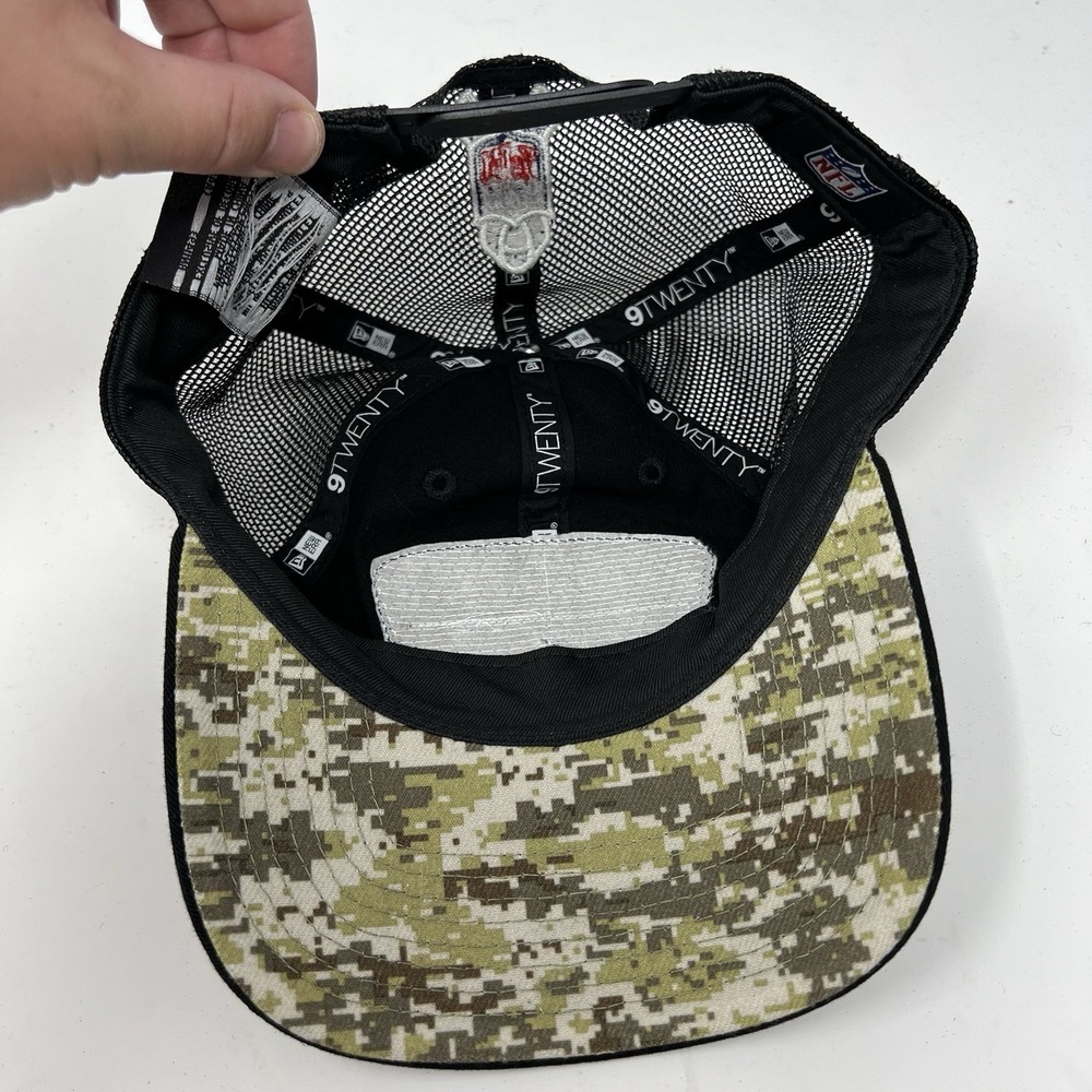 Philadelphia Eagles New Era Salute To Service Trucker 9Forty Camo Snapback Hat - Picture 6 of 14